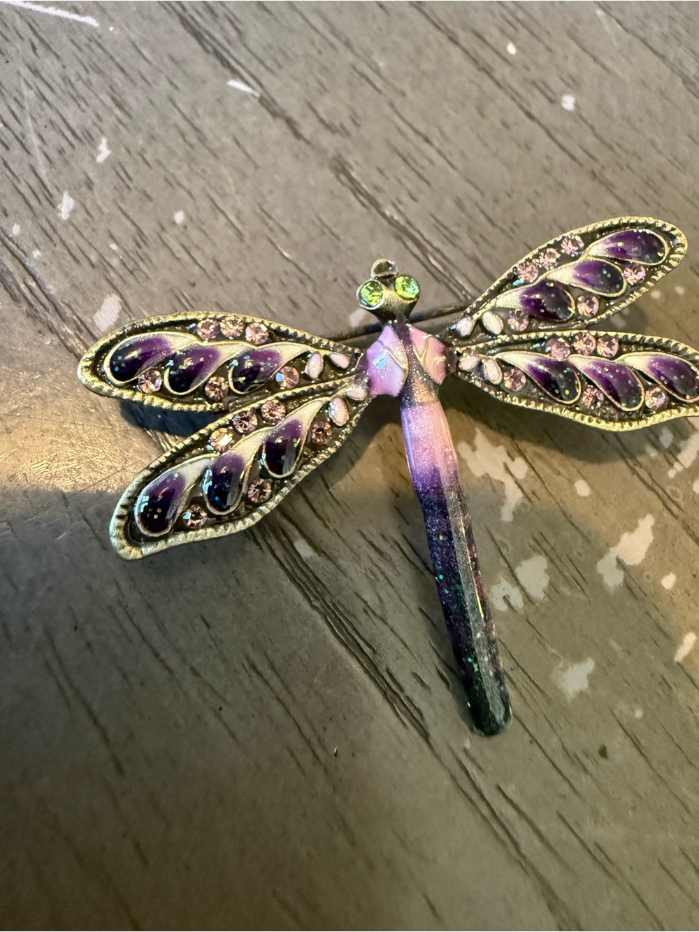 Purple Dragonfly Decorative Brooch - Unbranded